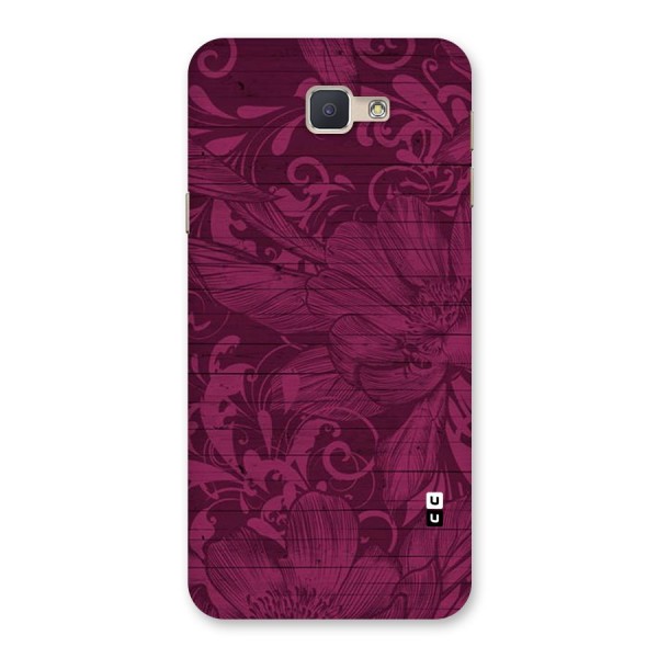 Magenta Floral Pattern Back Case for Galaxy J5 Prime