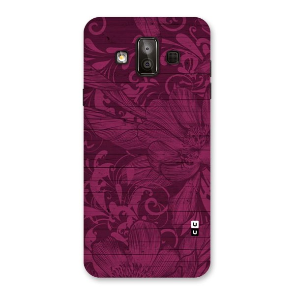 Magenta Floral Pattern Back Case for Galaxy J7 Duo