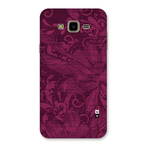 Magenta Floral Pattern Back Case for Galaxy J7 Nxt