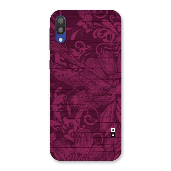 Magenta Floral Pattern Back Case for Galaxy M10