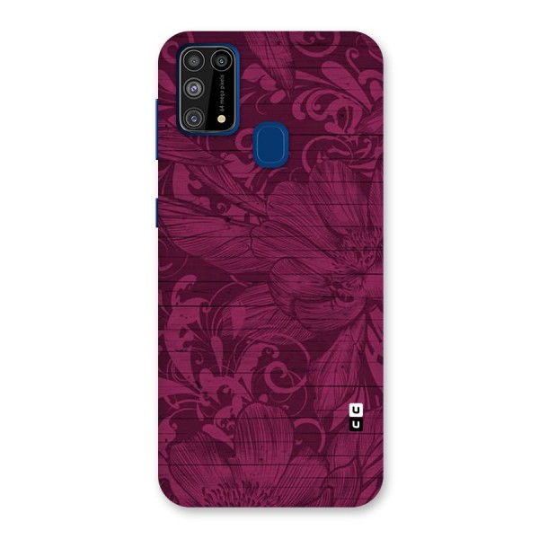 Magenta Floral Pattern Back Case for Galaxy M31