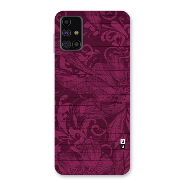 Magenta Floral Pattern Back Case for Galaxy M31s