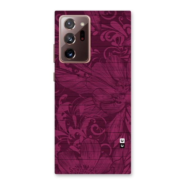 Magenta Floral Pattern Back Case for Galaxy Note 20 Ultra