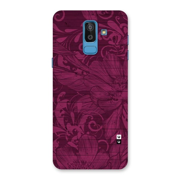 Magenta Floral Pattern Back Case for Galaxy On8 (2018)