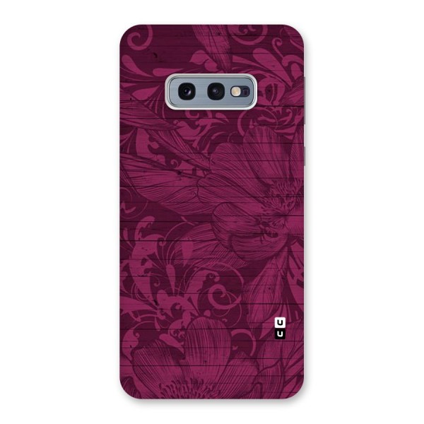 Magenta Floral Pattern Back Case for Galaxy S10e