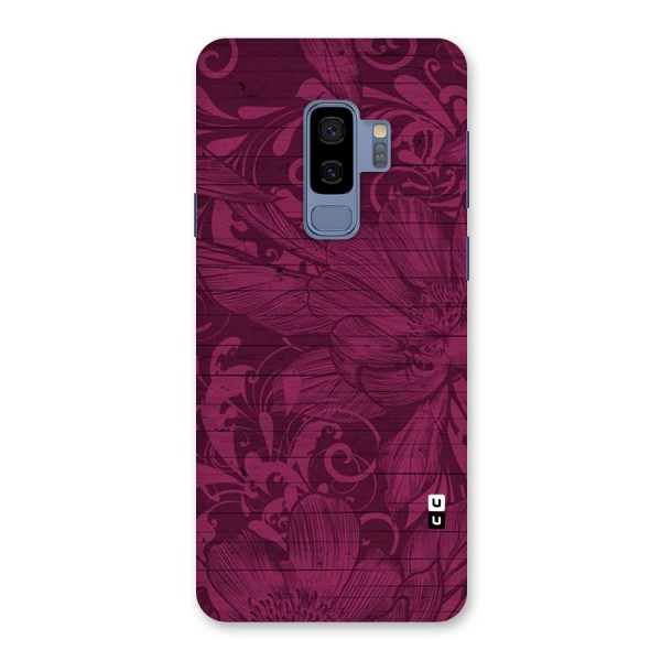 Magenta Floral Pattern Back Case for Galaxy S9 Plus