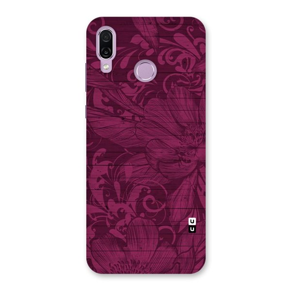 Magenta Floral Pattern Back Case for Honor Play