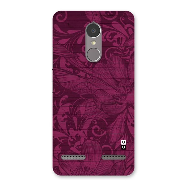 Magenta Floral Pattern Back Case for Lenovo K6 Power