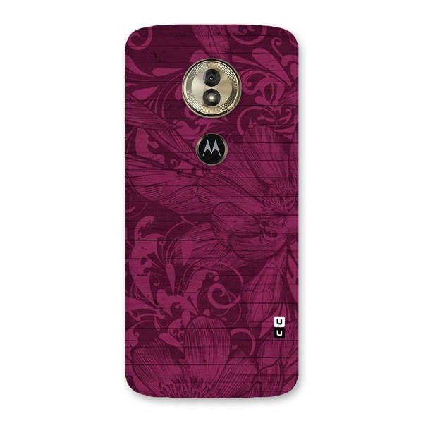 Magenta Floral Pattern Back Case for Moto G6 Play