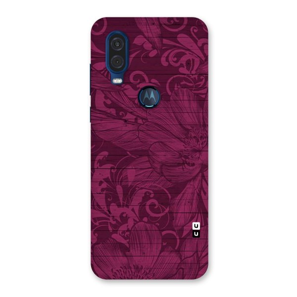 Magenta Floral Pattern Back Case for Motorola One Vision