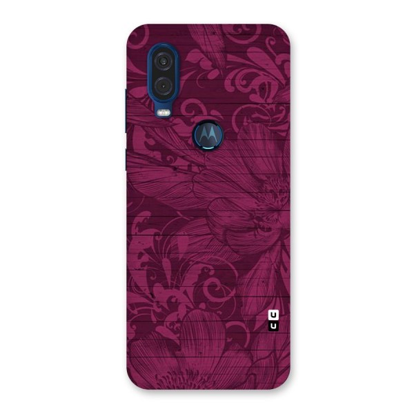 Magenta Floral Pattern Back Case for Motorola One Vision
