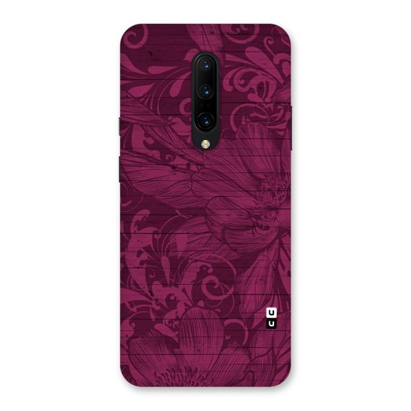 Magenta Floral Pattern Back Case for OnePlus 7 Pro