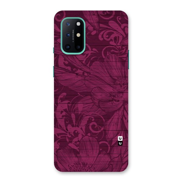 Magenta Floral Pattern Back Case for OnePlus 8T