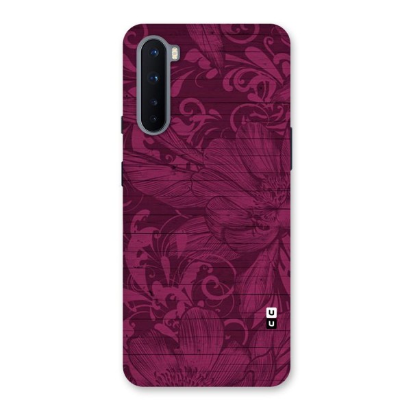 Magenta Floral Pattern Back Case for OnePlus Nord