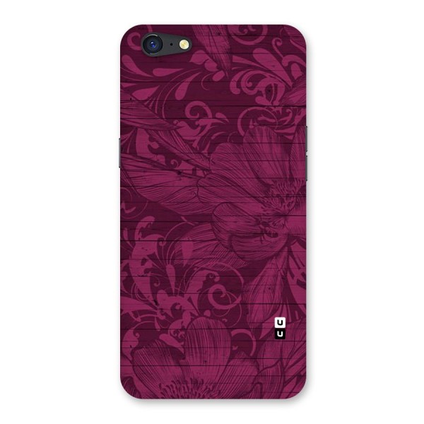 Magenta Floral Pattern Back Case for Oppo A71