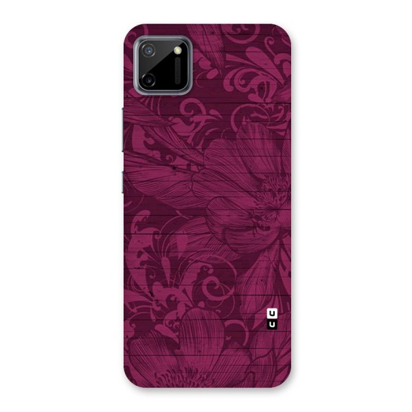 Magenta Floral Pattern Back Case for Realme C11