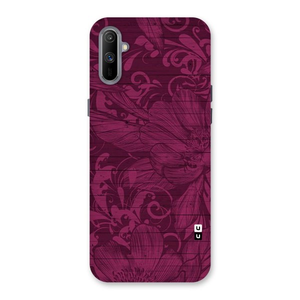 Magenta Floral Pattern Back Case for Realme C3