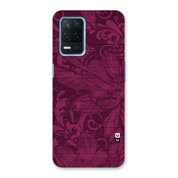 Magenta Floral Pattern Back Case for Realme Narzo 30 5G