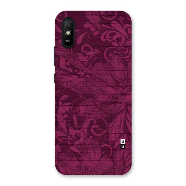 Magenta Floral Pattern Back Case for Redmi 9A