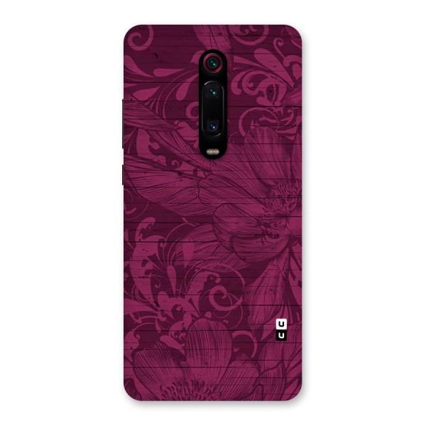 Magenta Floral Pattern Back Case for Redmi K20 Pro