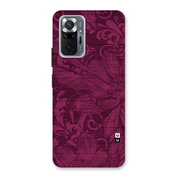 Magenta Floral Pattern Back Case for Redmi Note 10 Pro Max