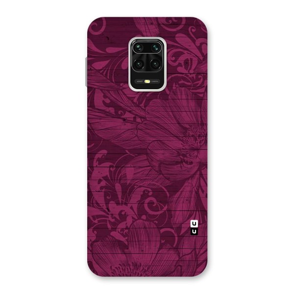 Magenta Floral Pattern Back Case for Redmi Note 9 Pro Max