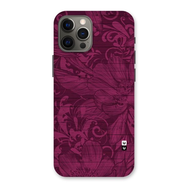 Magenta Floral Pattern Back Case for iPhone 12 Pro Max
