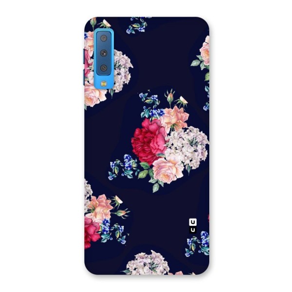 Magenta Peach Floral Back Case for Galaxy A7 (2018)