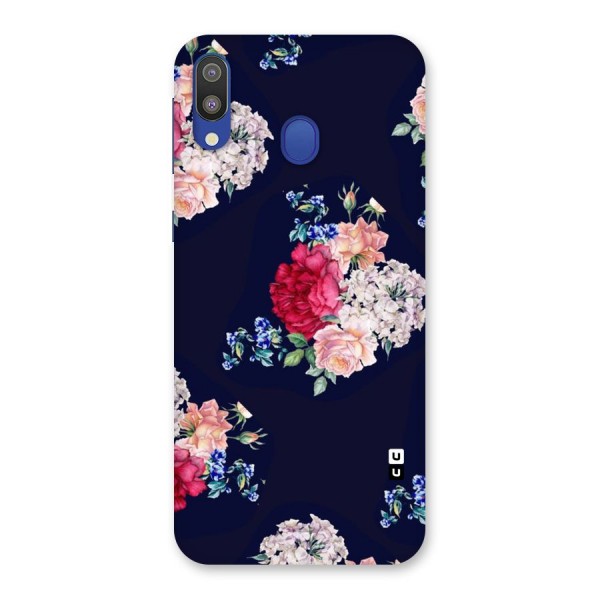Magenta Peach Floral Back Case for Galaxy M20