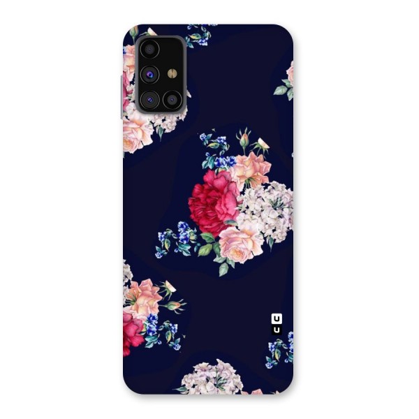 Magenta Peach Floral Back Case for Galaxy M31s