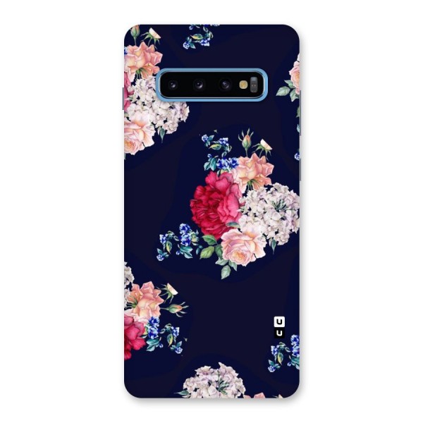 Magenta Peach Floral Back Case for Galaxy S10 Plus