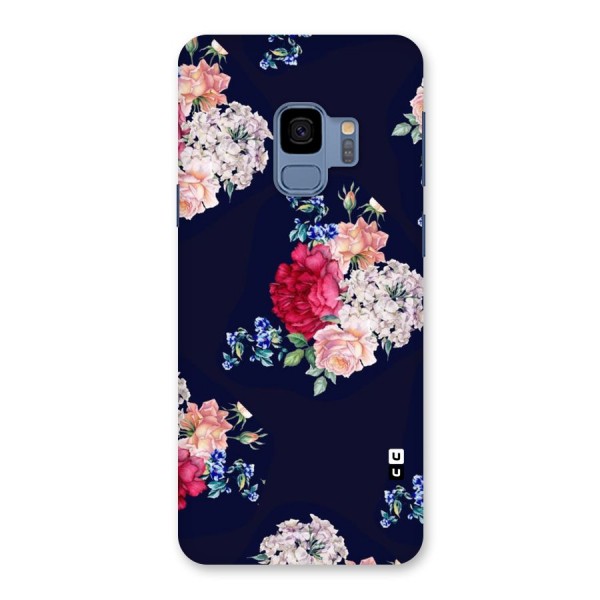 Magenta Peach Floral Back Case for Galaxy S9