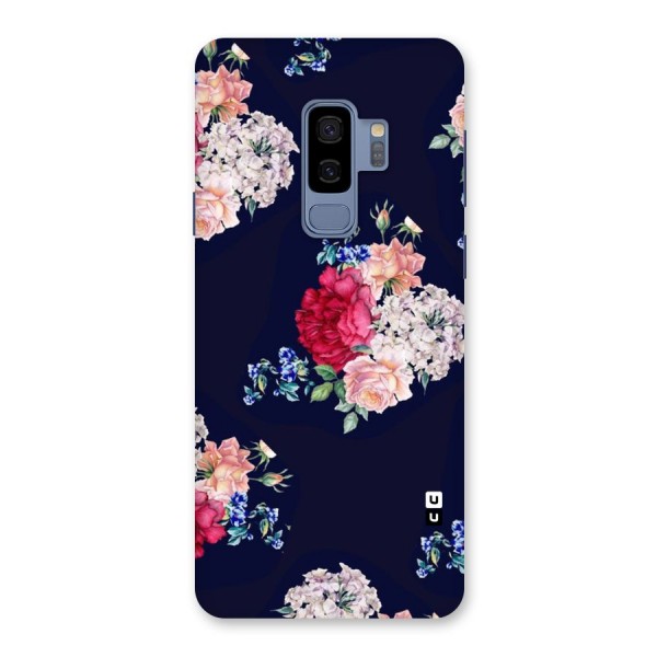 Magenta Peach Floral Back Case for Galaxy S9 Plus