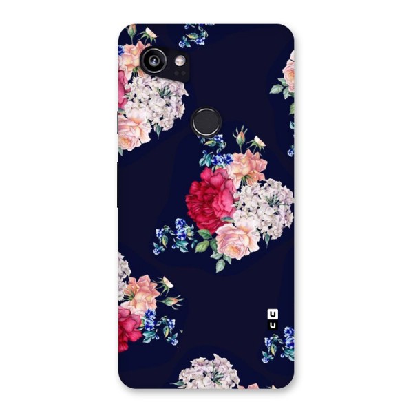 Magenta Peach Floral Back Case for Google Pixel 2 XL