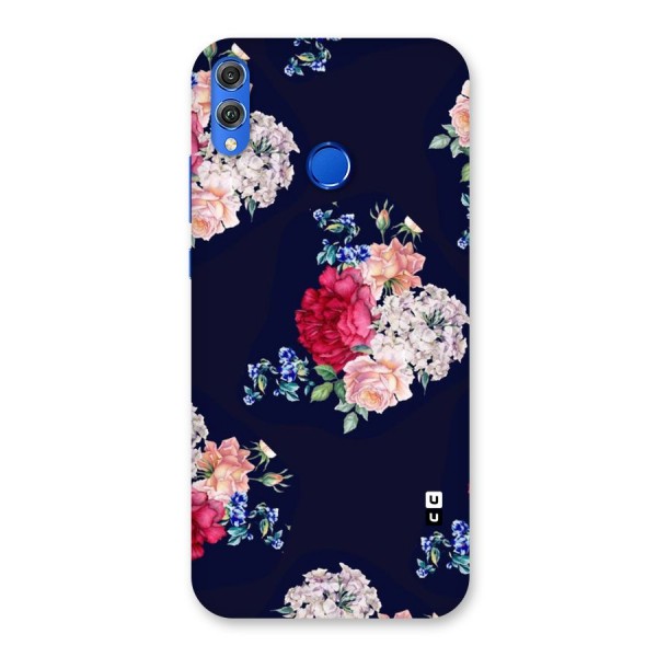 Magenta Peach Floral Back Case for Honor 8X