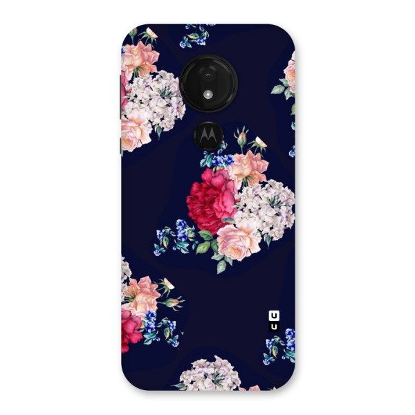 Magenta Peach Floral Back Case for Moto G7 Power