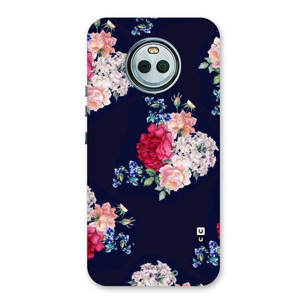 Magenta Peach Floral Back Case for Moto X4