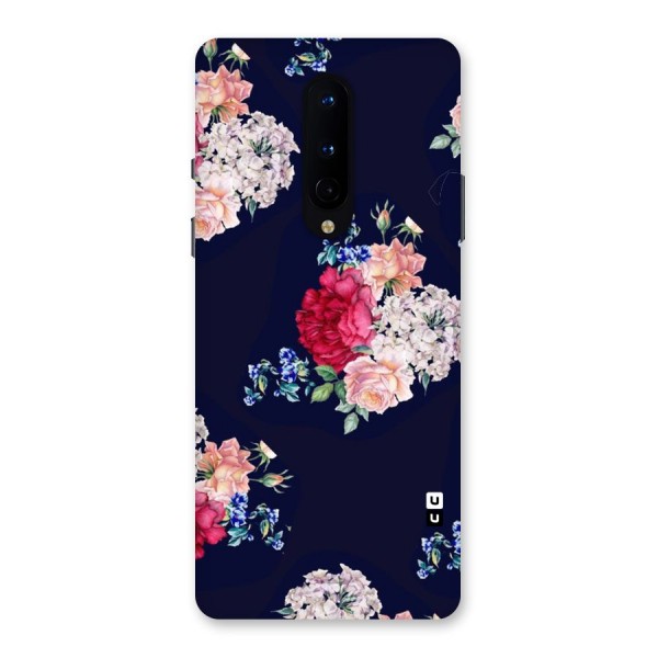 Magenta Peach Floral Back Case for OnePlus 8