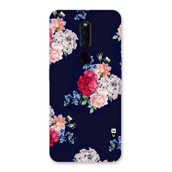Magenta Peach Floral Back Case for Oppo F11 Pro