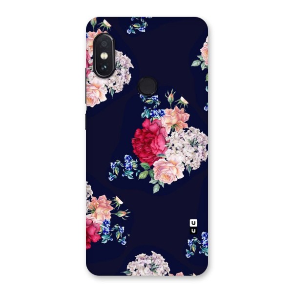 Magenta Peach Floral Back Case for Redmi Note 5 Pro