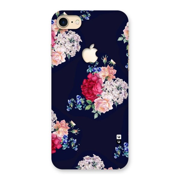 Magenta Peach Floral Back Case for iPhone 7 Apple Cut