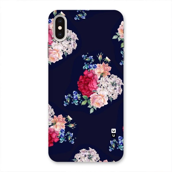 Magenta Peach Floral Back Case for iPhone XS Max