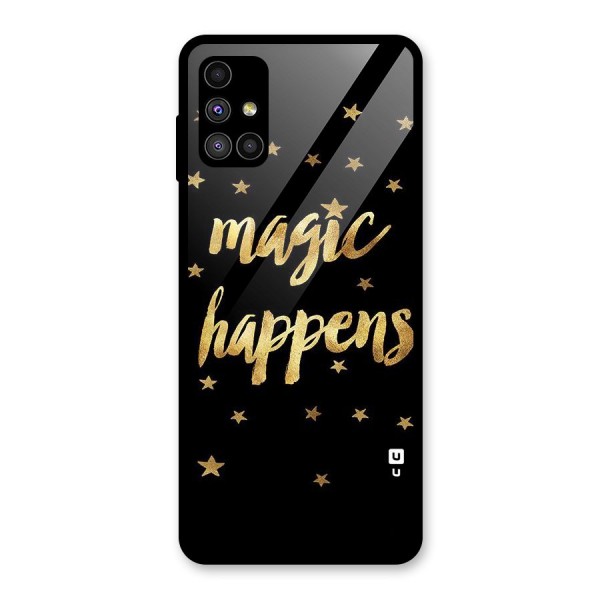 Magic Happens Glass Back Case for Galaxy M51