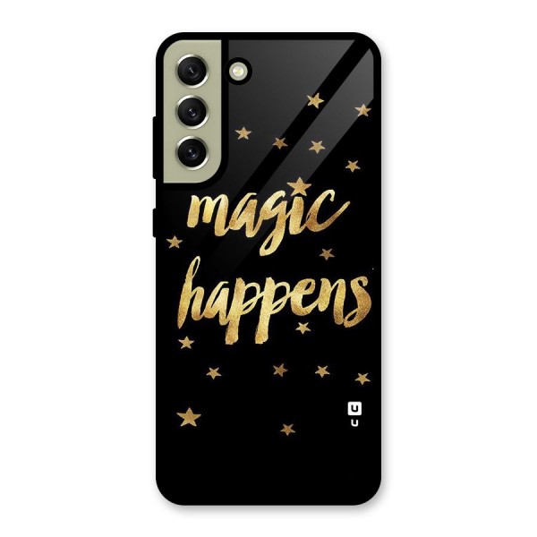 Magic Happens Glass Back Case for Galaxy S21 FE 5G