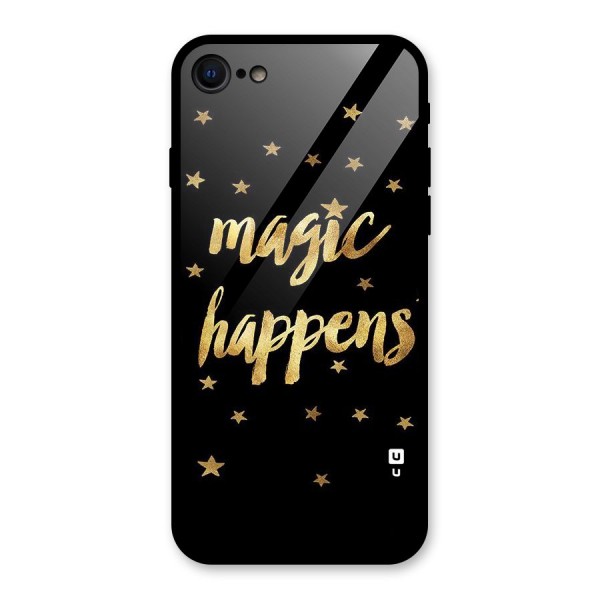 Magic Happens Glass Back Case for iPhone SE 2022