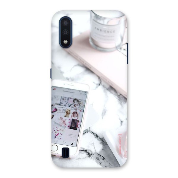 Make Up And Phone Back Case for Galaxy M01