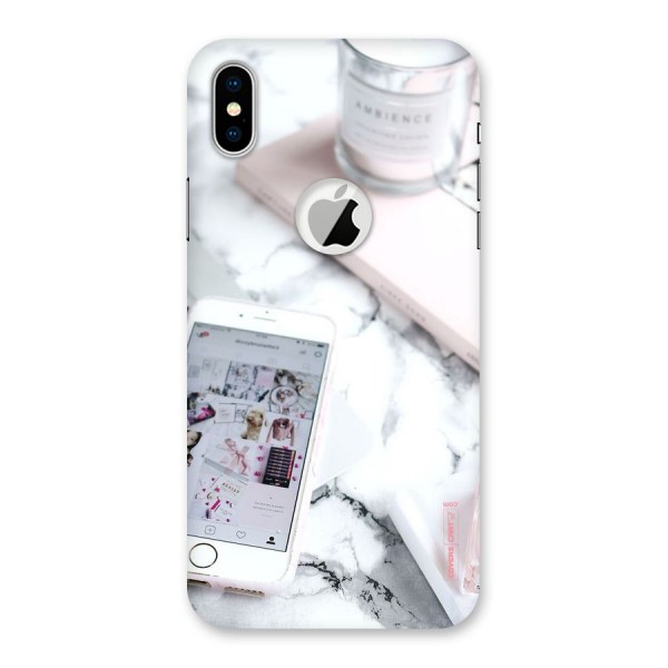 Make Up And Phone Back Case for iPhone X Logo Cut