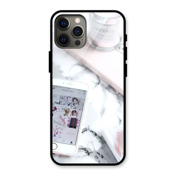 Make Up And Phone Glass Back Case for iPhone 12 Pro Max