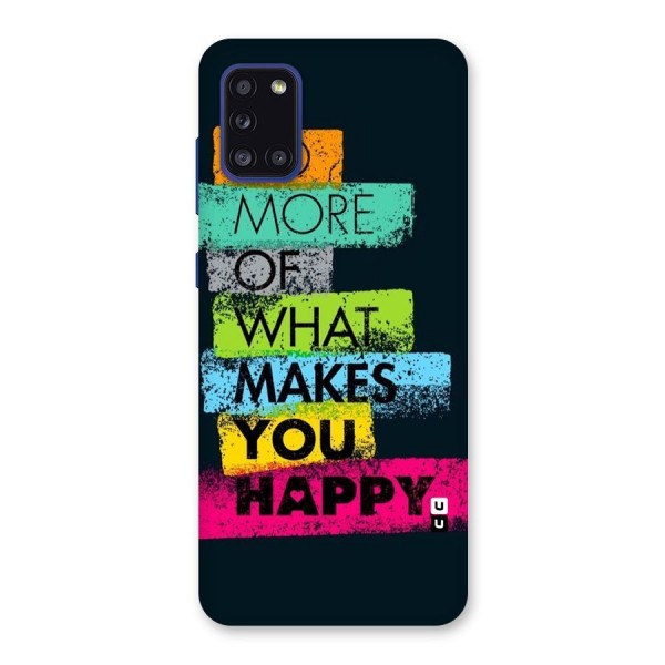 Makes You Happy Back Case for Galaxy A31