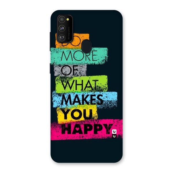 Makes You Happy Back Case for Galaxy M21